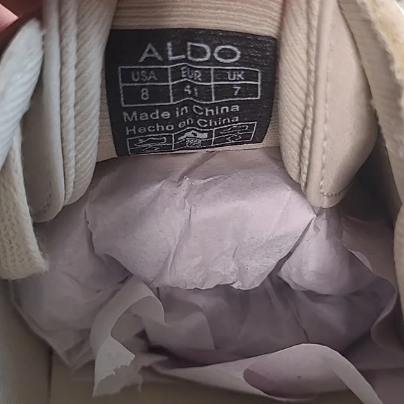 New! Aldo Caecien 41 Mens 8 light gray low top leather sneaker